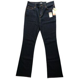 St John's Bay Women's Secretly Slender Bootcut Mid-Rise Dark Wash Jeans Size 8